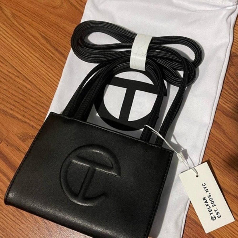 Authentic Telfar Small Black Shopping Bag